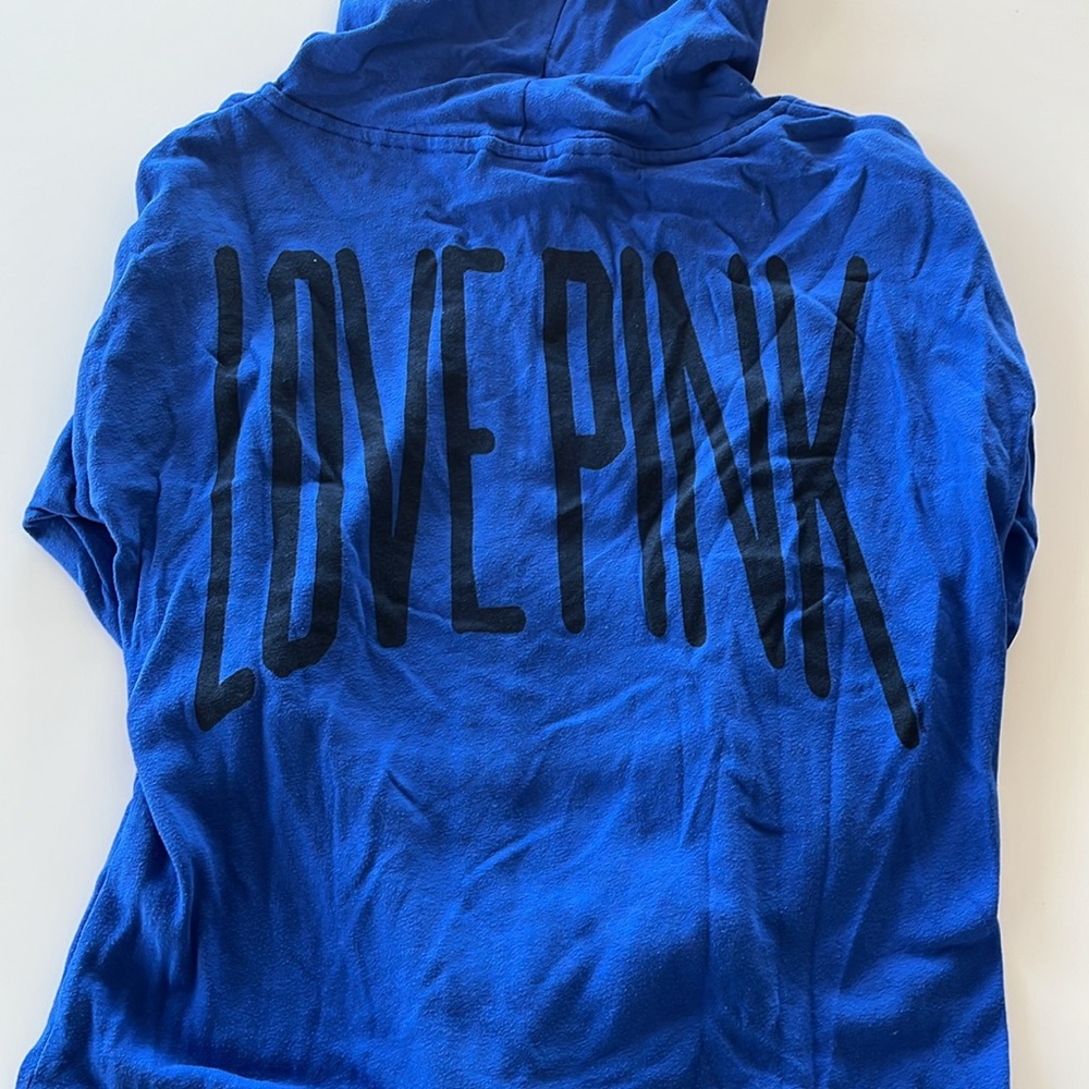 PINK blue long hoodie - Picture 3 of 4